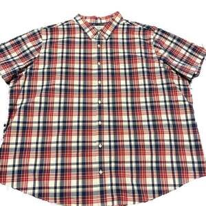 Croft & Barrow Men's Plaid Button-Down Shirt, Red White Blue Americana, 4XB